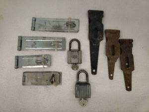 lot 101 image: Gate Lock Hasps and Padlocks with Keys