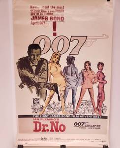 lot 117 image: Vintage Original OSP PublishingEON Productions - Dr. No OO7 - Released 1962 - 1st James Bond Movie Adventure - Poster #2323 -  Printed In USA in 1993 - 24in W x 34in T