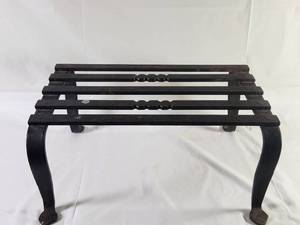 lot 92 image: Antique Wrought Iron Fireplace Hearth TrivetKettle Stand