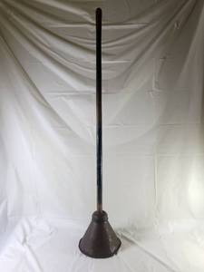 lot 93 image: Antique Primitive Plunger with Wooden Handle