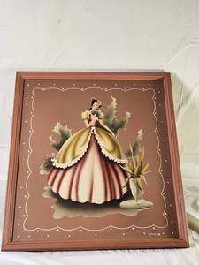 lot 110 image: Vintage Turner Mfg. Co. Print Southern Belle 17x19