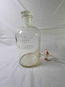 lot 124 image: Vintage KIMAX 2000 ml Reagent Bottle with Stopcock
