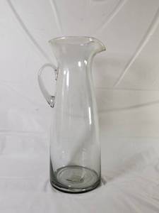 lot 130 image: Glass Pitcher with Handle 10 Inch Height