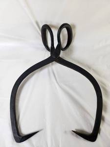 lot 131 image: Antique Forged Iron Tongs HayIce Primitive Champion New York&nbsp