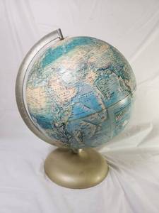 lot 142 image: Vintage Rand McNally World Portrait Globe with Stand