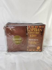 lot 159 image: Egyptian Comfort 1200 Series King Size Sheet Set Wrinkle Free New