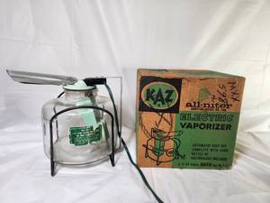 lot 163 image: Vintage KAZ All-Niter Hospital Model No. 209 Electric Vaporizer In Box