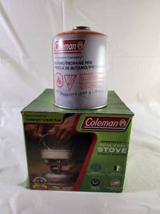 lot 179 image: Coleman Sportster II Dual Fuel Single Burner Stove with Fuel Canister
