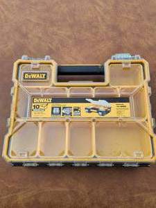 lot 230 image: DeWALT Deep Pro Orz Modular Tool Storage Bin 10 Compartment Very Lightly Used