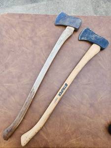lot 322 image: Lot of 2 Axes with Wood Handles, Truper Brand