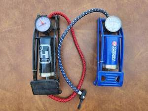 lot 325 image: Lot of 2 Foot Pumps with Pressure Gauges Campbell Hausfeld