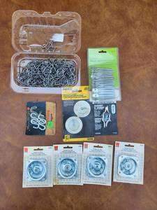 lot 329 image: Hardware Lot Eye Hooks, Wood Lag Screws, and More