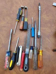 lot 332 image: Hand Tools Lot Screwdrivers Hammers Chisels Wrenches