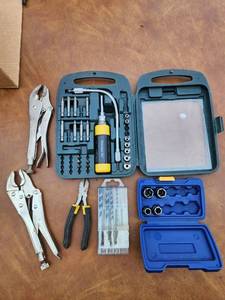 lot 336 image: Tool Set Kit with Screwdriver, Pliers, and More