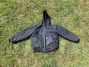 lot 357 image: Carhartt Full Zip Hooded Jacket Black Mens Large