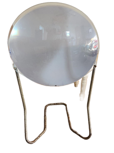 lot 375 image: Magnafilter Large Round Fresnel Lens on Metal Stand North Hollywood Calif
