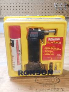 lot 411 image: Ronson Tech Torch Electronic Ignition with Butane Fuel Tank