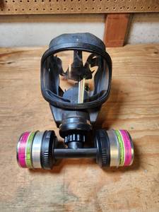 lot 430 image: MSA Full-Face Respirator with Cartridges and Straps