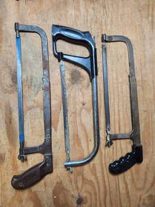 lot 455 image: Hand Saws and Hacksaws Lot of 3 Vintage