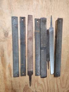 lot 457 image: Lot of 7 Metal Hand Files with Various Cut Patterns and Tapers
