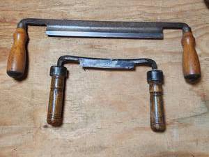 lot 467 image: Pair of Vintage Draw Knives Greenlee Bar Hand Tool Made in U.S.A.