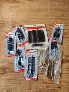 lot 496 image: National Hardware Door Hinges and Barrel Bolts Lot - Multiple Packages