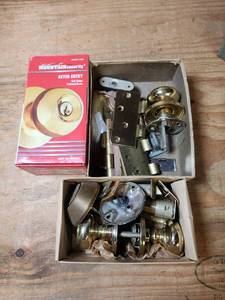 lot 544 image: Door Hardware Lot Hinges Locks and More