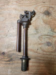 lot 576 image: Antique M.W. Brass &amp Copper Toilet Flush Valve Pat. Pending