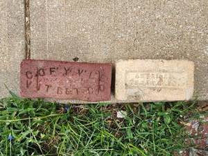 lot 611 image: Pair of Antique Bricks Coffyville&nbsp