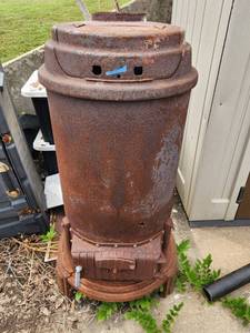 lot 632 image: Antique Cast Iron CoalWood Heating Stove Warm Morning
