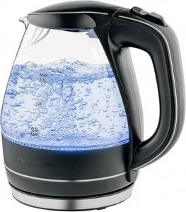 lot 4551 image: OVENTE 1.5L Glass Electric Kettle Water Boiler, Black KG83B