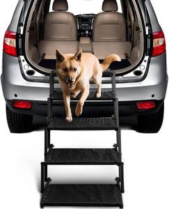 lot 4554 image: Dog Car Stairs - Foldable, Non-Slip, Portable Steps Up to 200 Lbs