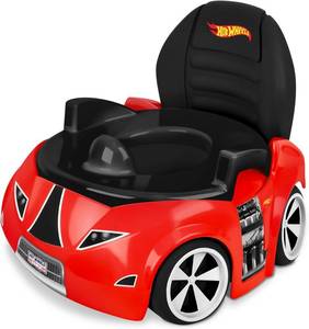 lot 4579 image: Hot Wheels Race Car Potty Training Toilet with Detachable Toddler Seat, Red