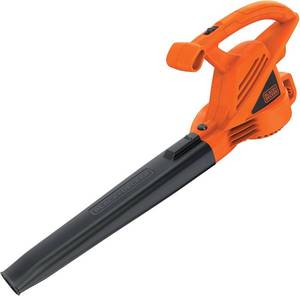 lot 4580 image: BLACKDECKER Electric Leaf Blower, Handheld, 7-Amp, Corded, 180 MPH, 180 CFM