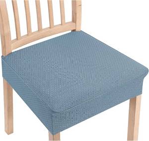 lot 4611 image: Smiry Stretch Jacquard Seat Covers for Dining Room Chairs Set of 4