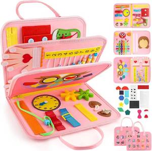 lot 4630 image: Toddler Busy Board Montessori Sensory Toys for 3-8 Year Olds, Educational