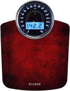 lot 4638 image: EILISON 2-in-1 Digital & Analog Bathroom Scale, 400 lbs, Large Display
