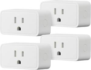 lot 4660 image: Amazon Basics Smart Plug - Works with Alexa, 2.4 GHz Wi-Fi, No Hub, 4-Pack