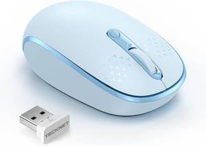 lot 4662 image: TECKNET Compact Ambidextrous Wireless Mouse for Laptop Blue