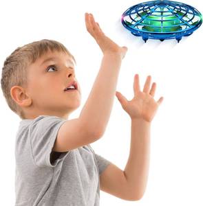 lot 4680 image: Force1 Scoot Hand Operated Drone - Motion Sensor Mini Indoor LED UFO (Blue)