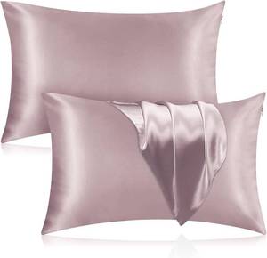 lot 4690 image: Silk Pillowcase for Hair and Skin, 2 Pack Mulberry Silk 25 Momme, King20x36