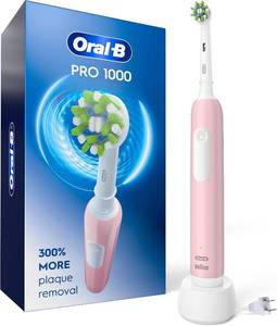lot 4692 image: Oral-B Pro 1000 Rechargeable Electric Toothbrush, Pink  Lightly Used, Powers On 