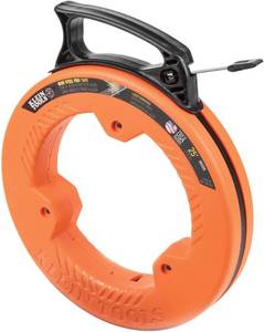 lot 4707 image: Klein Tools 56335 Flat Steel Electrical Fish Tape, 25 ft, 14 in Wide