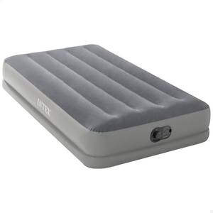 lot 4711 image: Intex 64112E Dura-Beam Standard Prestige Twin Air Mattress, USB Pump, 12in