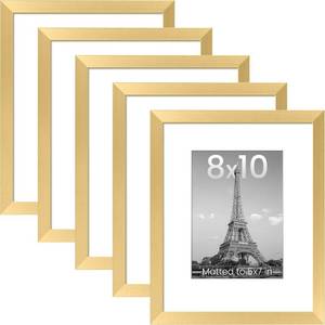 lot 4731 image: upsimples 8x10 Picture Frames, Gallery Wall Frames Set of 5, Gold