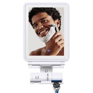 lot 4737 image: Shinowa Heated Shower Mirror Fogless for Men, White