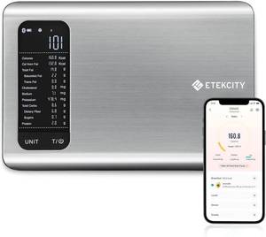 lot 4756 image: Etekcity Food Kitchen Scale with Nutritional Calculator, Smart App, 11lb