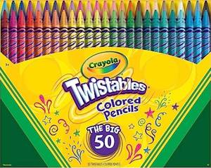 lot 4758 image: Crayola Twistables Colored Pencil Set (50ct), 4, Back-to-School