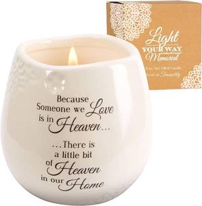 lot 4760 image: Pavilion In Memory, A Bit of Heaven 19177 - White Ceramic Soy Wax Candle8oz