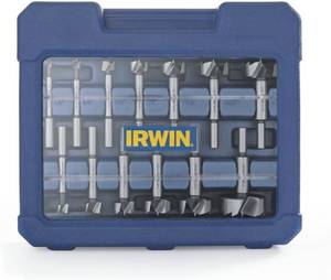 lot 4765 image: IRWIN Marples Forstner Bit Set, 14 Pieces, Carbon Steel Wood Drill Bits